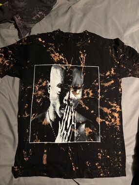 Black Graphic Tie-Dye Tupac T-shirt